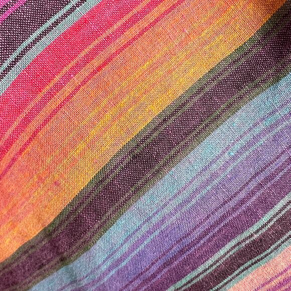 Coldwater Creek 100% LINEN Womens Size Small Aztec Pink Blouse Shirt Top V Neck - Picture 6 of 9